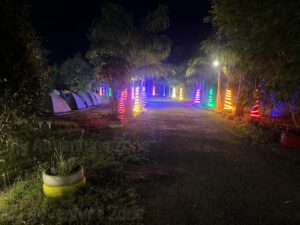 My Adventure Zone Night time Camping tent area lights