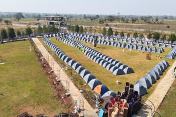 Caming Area top View ananthagiri hills camping