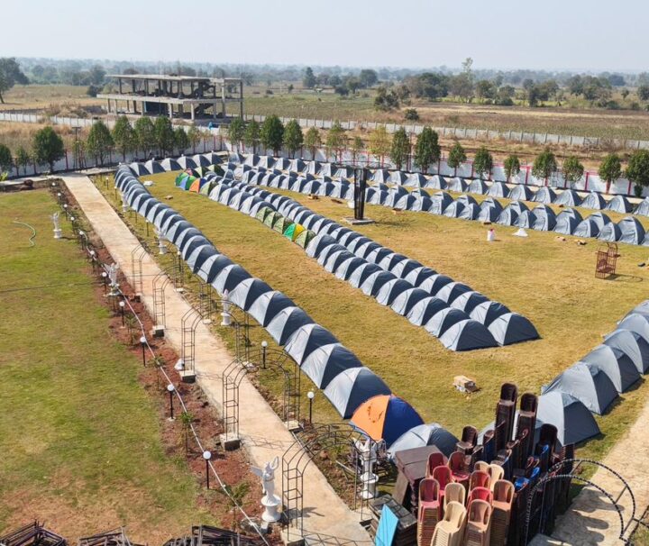 Caming Area top View ananthagiri hills camping