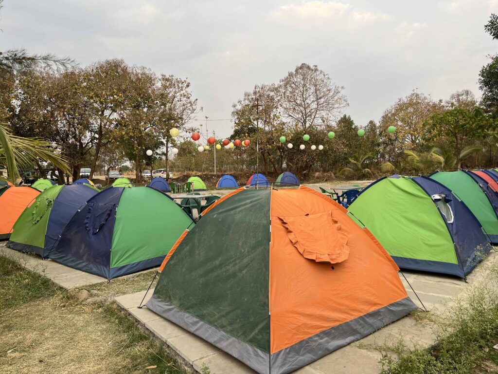 Tent area Vikarabad night camping in ananthagiri hills