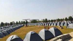 tent area near lake ananthagiri hills camping