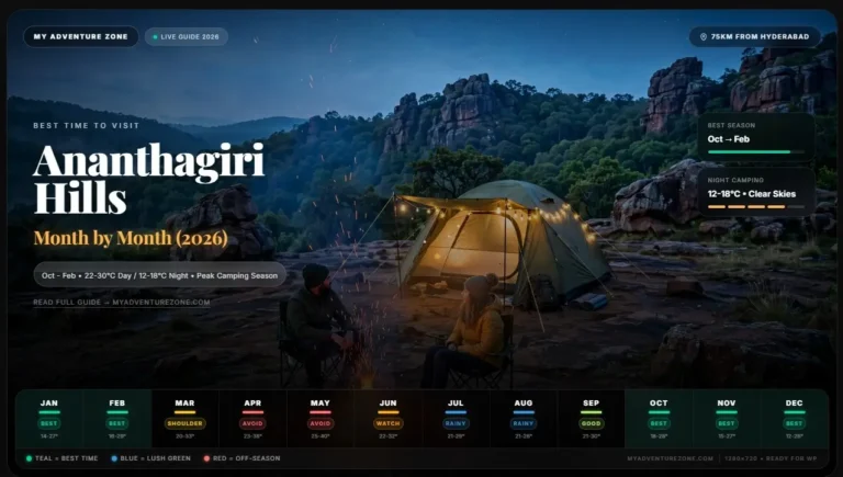 Best time to visit Ananthagiri Hills - night camping with campfire at twilight