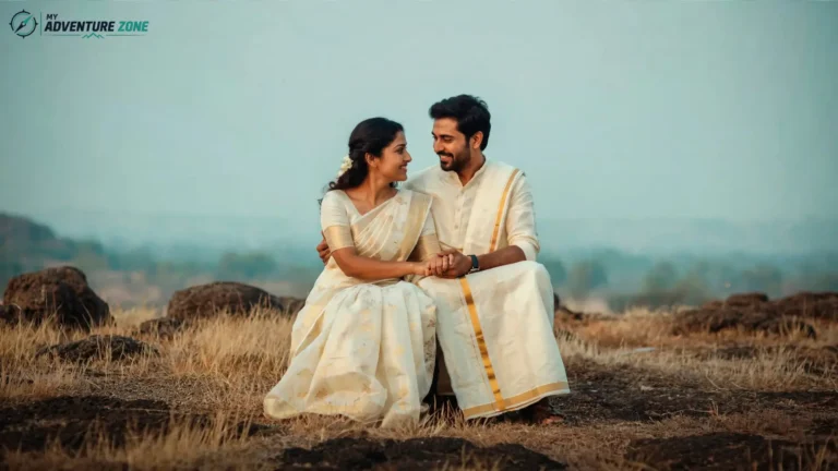 Couples camping near Hyderabad with scenic hilltop views at Ananthagiri Hills